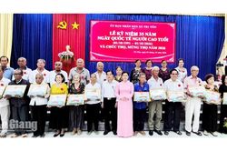Tri Tôn chúc thọ, mừng thọ 505 người cao tuổi