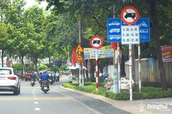 Điều chỉnh phân làn xe trên đường Đồng Khởi từ ngày 2-10