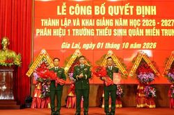 Khai giảng năm học 2026-2027 Phân hiệu 1 Trường Thiếu sinh quân miền Trung