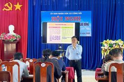 Xã Công Hải tập huấn phòng, chống thiên tai cho 80 cán bộ, công chức, viên chức