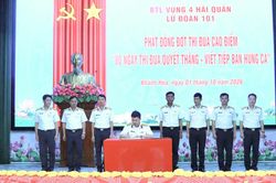 Lữ đoàn 101 phát động đợt thi đua cao điểm “80 ngày thi đua Quyết thắng - Viết tiếp bản hùng ca”