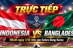 Trực tiếp Indonesia 2-0 Bangladesh (Hiệp 1): Baker lập cú đúp