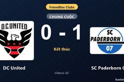 Thống kê trận đấu DC United 0-1 SC Paderborn 07: G. Vidovic tỏa sáng, SC Paderborn 07 giành trọn 3 điểm