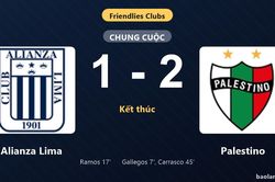 Thống kê trận đấu Alianza Lima 1-2 Palestino: B. Carrasco tỏa sáng, Palestino giành trọn 3 điểm