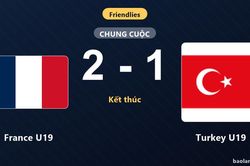 Hạ Turkey U19 2-1, France U19 bảo toàn chiến thắng trước nỗ lực rượt đuổi muộn màng