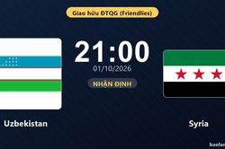 Nhận định Uzbekistan vs Syria: Hứa hẹn màn đôi công