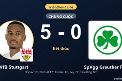 VfB Stuttgart vùi dập SpVgg Greuther Fürth trong trận giao hữu