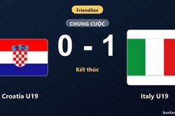 Thống kê trận đấu Croatia U19 0-1 Italy U19: Italy U19 giành chiến thắng chung cuộc