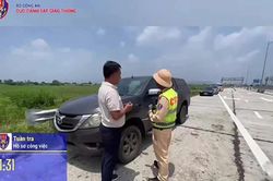 Tạm giữ ô tô, phạt 24 triệu đồng tài xế không bằng lái chạy quá tốc độ trên cao tốc