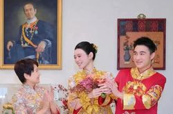 Siêu mẫu Hề Mộng Dao đeo 22 vòng vàng trong lễ cưới với con trai tỷ phú Macau