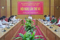 Hội nghị Ban Thường vụ Tỉnh ủy lần thứ 41