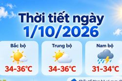 Thời tiết hôm nay 1/10: Bắc bộ nắng nóng, Nam bộ chiều tối có mưa dông