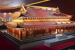 Cận cảnh mô hình phục dựng Điện Kính Thiên giữa Hoàng thành Thăng Long