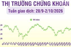 [Infographic] Chứng khoán tuần 28/9-2/10/2026: Thị trường có tuần thứ 2 liên tiếp giảm điểm, khối ngoại tiếp tục bán ròng
