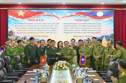 Hội đàm giữa Công an tỉnh Quảng Trị với Công an 3 tỉnh nước bạn Lào