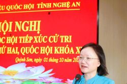 Đoàn đại biểu Quốc hội tỉnh Nghệ An tiếp xúc cử tri xã Quỳnh Sơn