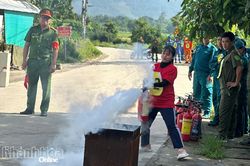 Xã Trung Khánh Vĩnh tổ chức Hội thi nghiệp vụ chữa cháy và cứu nạn, cứu hộ năm 2026