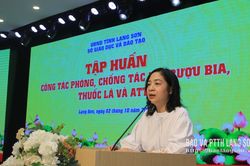 Tập huấn công tác an toàn thực phẩm, phòng, chống tác hại của thuốc lá và rượu, bia trong trường học