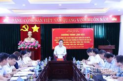 Tổ công tác số 3 của Ban Thường vụ Tỉnh ủy làm việc với đảng ủy 8 xã