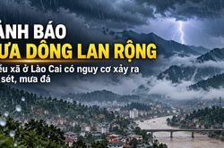 Cảnh báo mưa dông lan rộng, nhiều xã ở Lào Cai có nguy cơ xảy ra lốc, sét, mưa đá