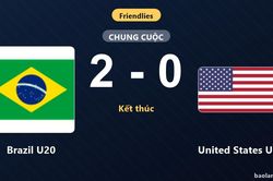 Thống kê trận đấu Brazil U20 2-0 United States U20: Brazil U20 giành chiến thắng chung cuộc
