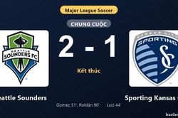 Thống kê trận đấu Seattle Sounders 2-1 Sporting Kansas City: Seattle Sounders ngược dòng ngoạn mục