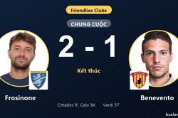 Benevento nỗ lực rượt đuổi bất thành, Frosinone giành thắng lợi ở trận giao hữu