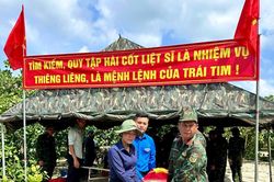 Quy tập thêm 1 hài cốt liệt sĩ tại Sơn Mỹ