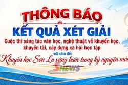 Thông báo kết quả xét giải Cuộc thi sáng tác văn học, nghệ thuật về khuyến học, khuyến tài, xây dựng xã hội học tập với chủ đề: 'Khuyến học Sơn La vững bước trong kỷ nguyên mới'