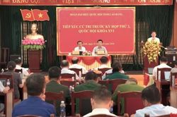 Đoàn ĐBQH tỉnh tiếp xúc cử tri trước Kỳ họp thứ 2, Quốc hội khóa XVI tại xã Trà Lĩnh, Quang Trung