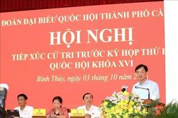 Trưởng Ban Tổ chức Trung ương tiếp xúc cử tri thành phố Cần Thơ