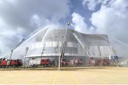 Tình huống giả định trong diễn tập phương án chữa cháy và CNCH tại AEON MALL Thanh Hóa