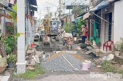 Đầu tư nâng cấp đường huyện 92 xóa 'rốn ngập' tại phường Trung An