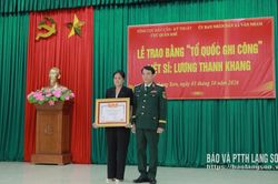 Lễ trao Bằng "Tổ quốc ghi công" liệt sĩ Lương Thanh Khang tại xã Vân Nham