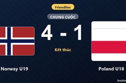 Norway U19 áp đảo Poland U18 trong trận giao hữu quốc tế