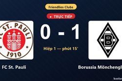 TRỰC TIẾPTrực tiếp FC St. Pauli vs Borussia Mönchengladbach: Hết hiệp 1, Borussia Mönchengladbach dẫn 1-0