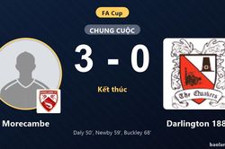 Bùng nổ hiệp hai, Morecambe đánh bại Darlington 1883 tại vòng loại FA Cup