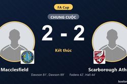 Scarborough Athletic rơi chiến thắng, Macclesfield giật lại trận hòa tại Cúp FA