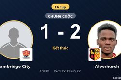 Alvechurch giành thắng lợi 1-2 kịch tính, Cambridge City ôm hận sau màn rượt đuổi
