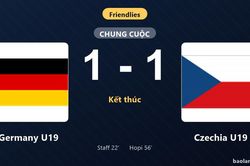 Thống kê trận đấu Germany U19 1-1 Czechia U19: Hai đội chia điểm