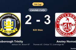 Thống kê trận đấu Gainsborough Trinity 2-3 Anstey Nomads: T. Liversidge tỏa sáng, Anstey Nomads giành trọn 3 điểm