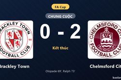 Thống kê trận đấu Brackley Town 0-2 Chelmsford City: N. Ralph tỏa sáng, Chelmsford City giành trọn 3 điểm