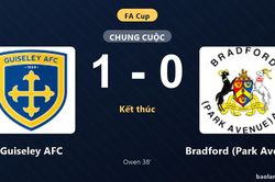 Thống kê trận đấu Guiseley AFC 1-0 Bradford (Park Avenue): E. Owen tỏa sáng, Guiseley AFC giành trọn 3 điểm
