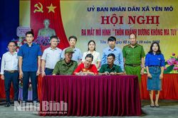 Xã Yên Mô ra mắt mô hình “Thôn Khánh Dương không ma tuý”