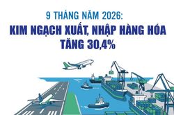 Infographics: Tổng kim ngạch xuất, nhập khẩu hàng hóa cả nước đạt 888,02 tỷ USD