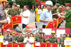 Sôi nổi Hội thi chữa cháy và cứu nạn, cứu hộ tại phường Cầu Giấy năm 2026