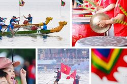 Ngày hội đua thuyền rộn ràng mặt nước hồ Tây