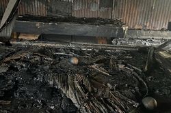 Hiện trường tan hoang sau vụ cháy quán bida ở Quảng Ninh