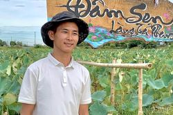 9X Quảng Trị biến ruộng trũng thành vùng sen 8ha, doanh thu hơn 1 tỷ đồng/năm