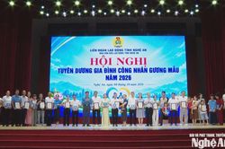 Tuyên dương 66 gia đình công nhân gương mẫu năm 2026